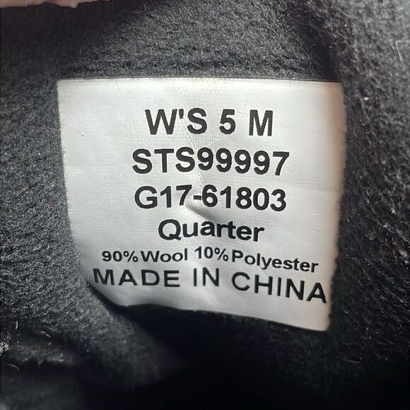 Sperry Top Sider Saltwater Tide Women’s Sz 5M Tan Black Zip Warm Wool Duck Boots - Picture 6 of 11